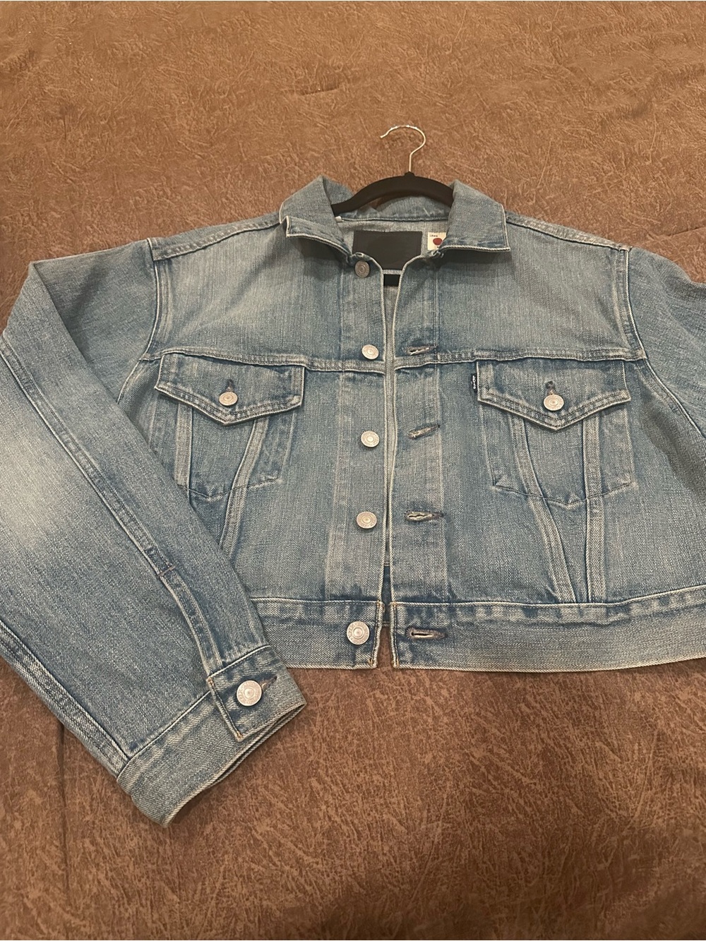 Levi's Light Blue Cropped Denim Jacket